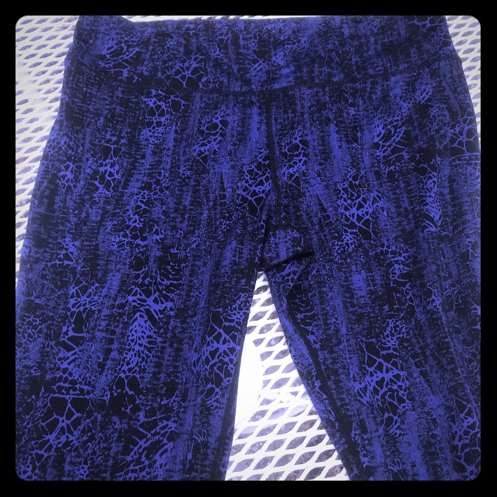 Blue & Black workout Capri